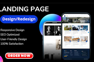 create and redesign a responsive landing page or sales page