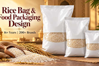 design rice bag, food pouch and fmcg packaging that sells
