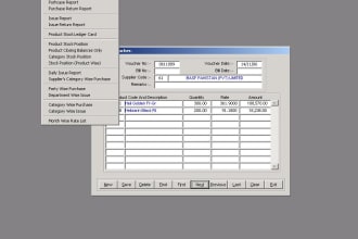 setup stores inventory system or stock control system