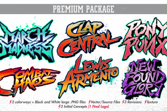 design fighting video game styled logo
