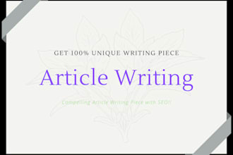 do SEO article writing for your blog or website