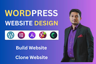 design business, company or blog wordpress website by elementor pro or wpbakery
