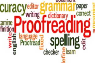proofread, edit, copy type and do any writing