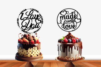 create laser cutter custom cake topper designs for occasions