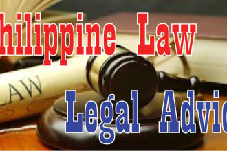 provide legal advice on an issue about philippine law