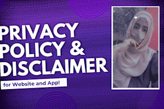 create privacy policy, disclaimer, terms and cookies notice for wordpress