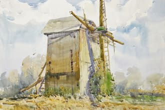 paint original watercolor landscape painting