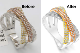 do jewelry photo retouching, jewellery image editing job