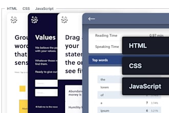 code custom HTML, CSS and javascript