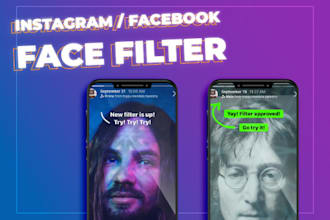 make instagram or facebook face filter with free icon design