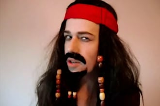 record a personalised, professionally done video testimonial with me as a pirate to promote your product or service just