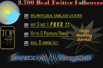 get you 700 top TWITTER Followers