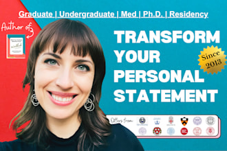 professionally edit your personal statement or statement of purpose