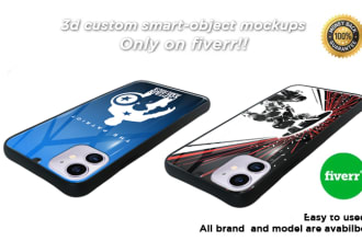 create a realistic mobile cover mockup phone case mockup