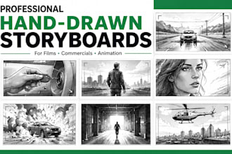 draw cinematic storyboards for film and commercials