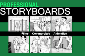 draw cinematic storyboards for film and commercials