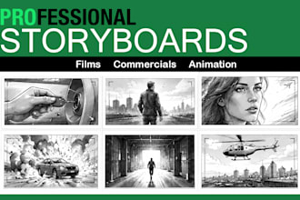 draw cinematic storyboards for film and commercials