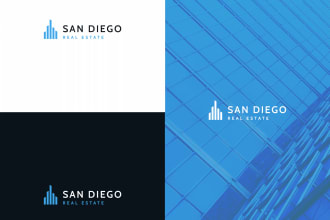 design real estate logo with free brand style guide