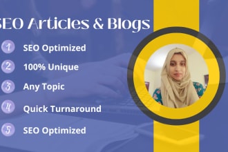 do seo article writing, blog post and content writing