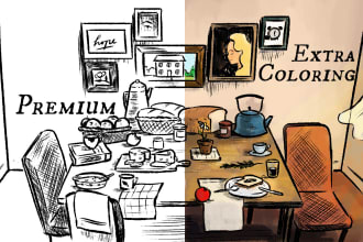 draw ink sketches or illustrations of any subjects