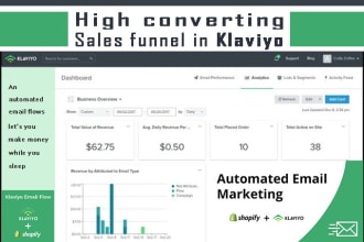 create a high converting sales funnel in klaviyo for shopify