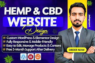 design a professional hemp and cbd wordpress website