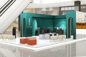 design your 3d exhibition, stall, booth, kiosk, stand