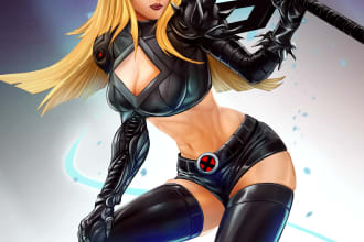 create superhero comic cover in my style