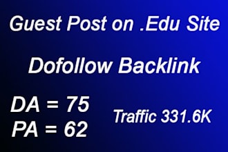 do guest post on da 75 and pa 62 edu site