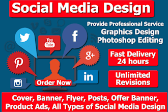 design social media post for facebook, instagram,twitter ads