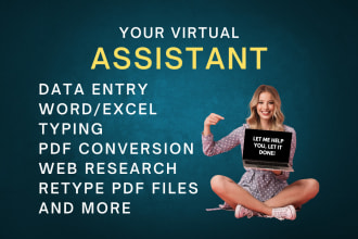 do any virtual assisting and typing job