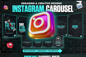 do social media creative carousel posts for your instagram and linkedin
