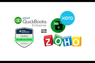 do bookkeeping in quickbooks online, zoho books or xero n excel