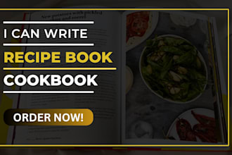 design and write recipes for cookbook, recipe book and ebook