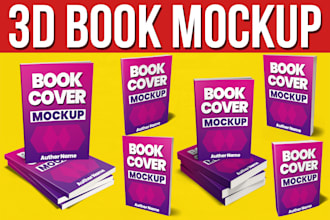 do 3d book, book mockup
