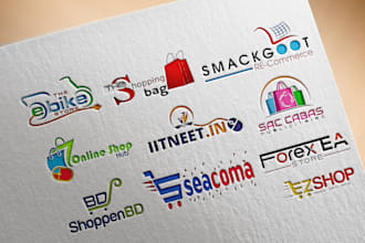 do modern shopify ecommerce business logo design for online store or website