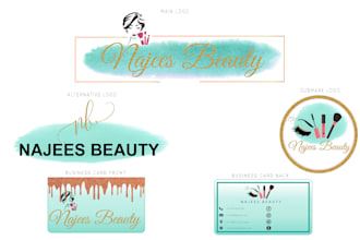 make a business card, eye lash and makeup artist logo