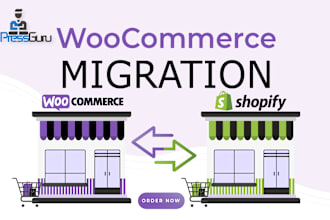 migrate wordpress website to shopify, woocommerce to shopify