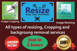resize, crop image, resizing photo or logo