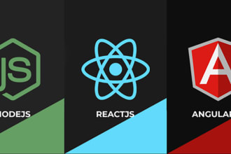 make  web apps using angular, react, nodejs and mongodb