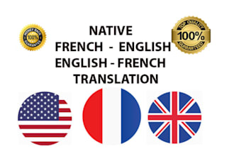 french to english and english to french translations