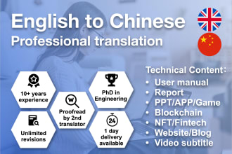 translate your technical content from english to chinese manually