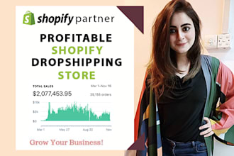 create shopify one product dropshipping store or website