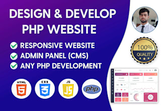 develop full PHP website with cms using php mysql