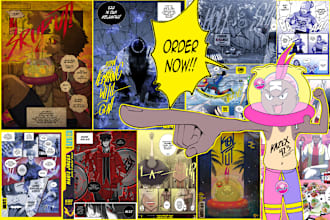 draw comic books or manga and cover art in anime style