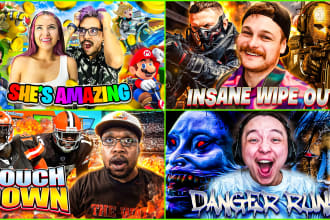 design youtube gaming thumbnails very fast