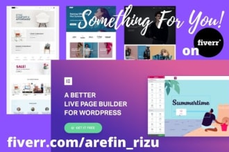 design a landing page or website by elementor pro, astra