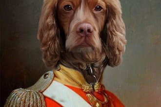 do a custom renaissance royal pet portrait to oil painting