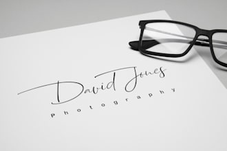 design 5 hand written signature logo