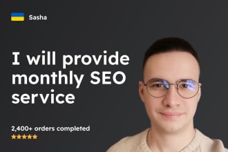 provide monthly SEO service and management for your website